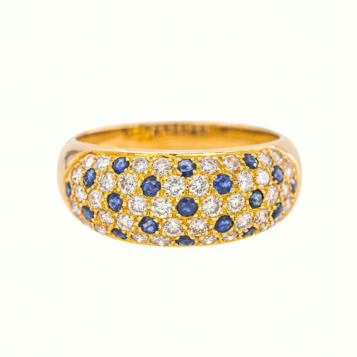 Yellow Gold Sapphire Bangle Ring