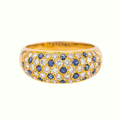 Yellow Gold Sapphire Bangle Ring