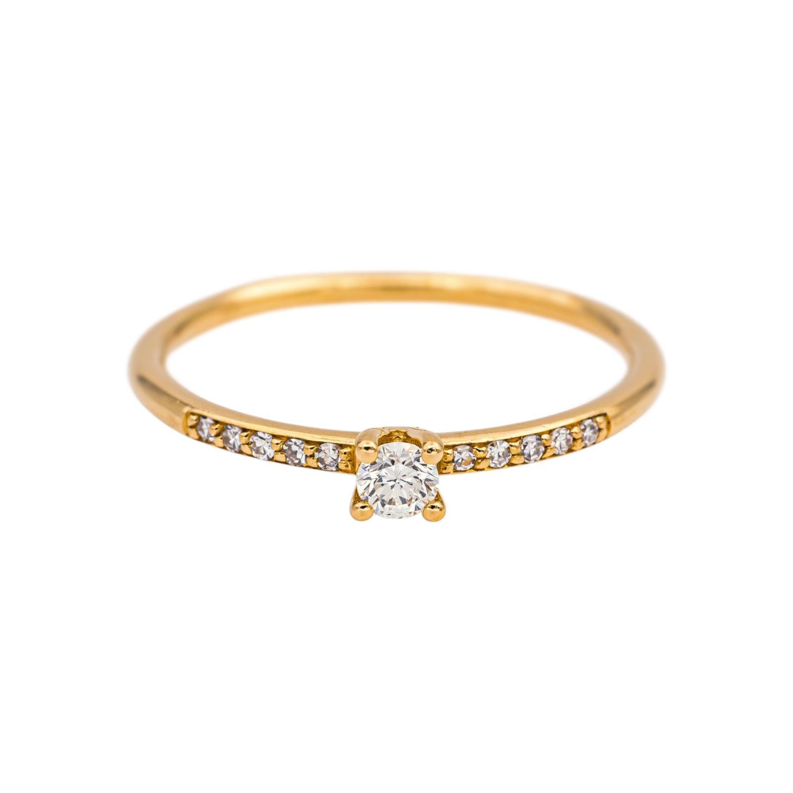 Bague Solitaire Or jaune Diamant