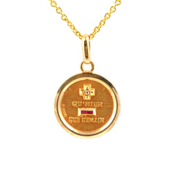 AUGIS Pendant in Yellow Gold, Ruby, and Diamond