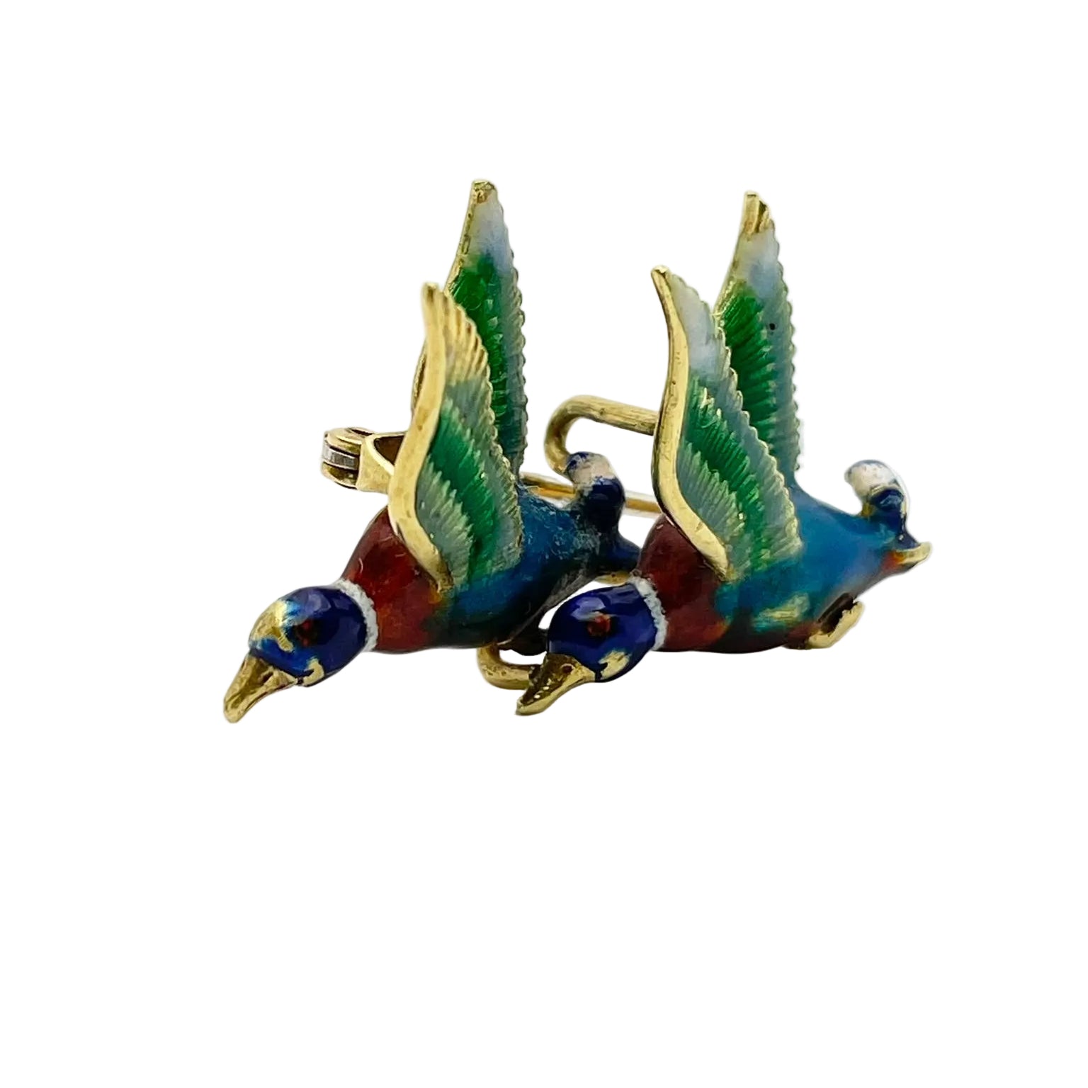 GUCCI brooch in yellow gold and Enamel