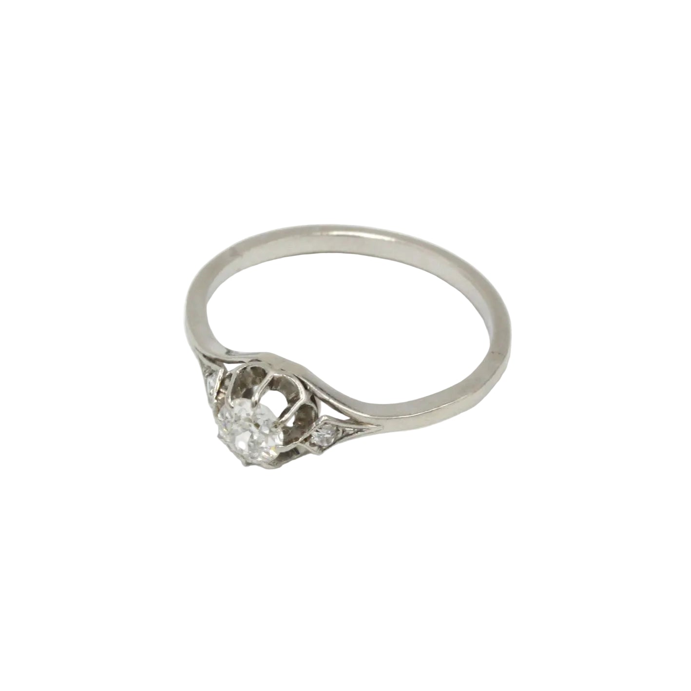 Platinum and Diamond Solitaire Ring