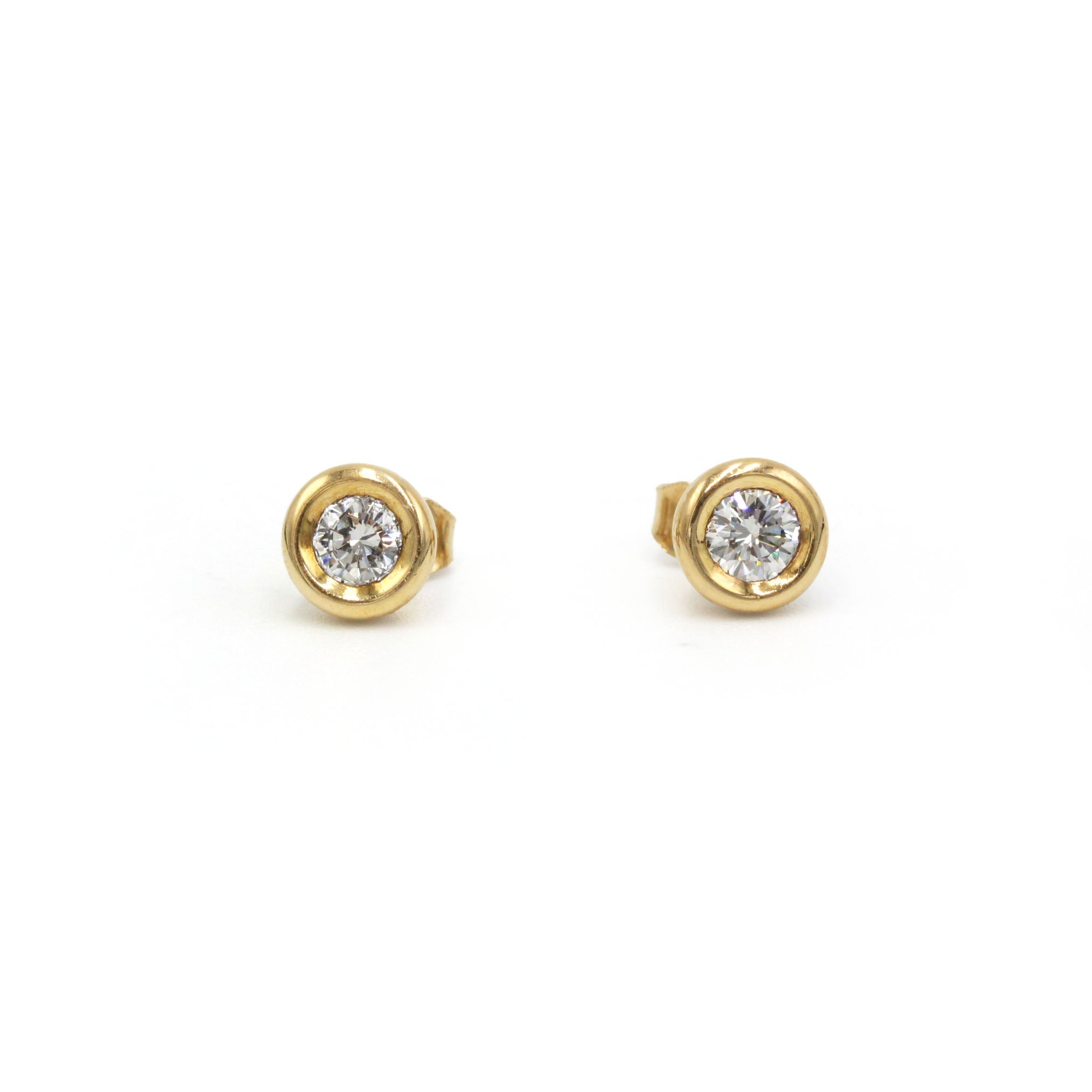 Yellow Gold & Diamond Earrings