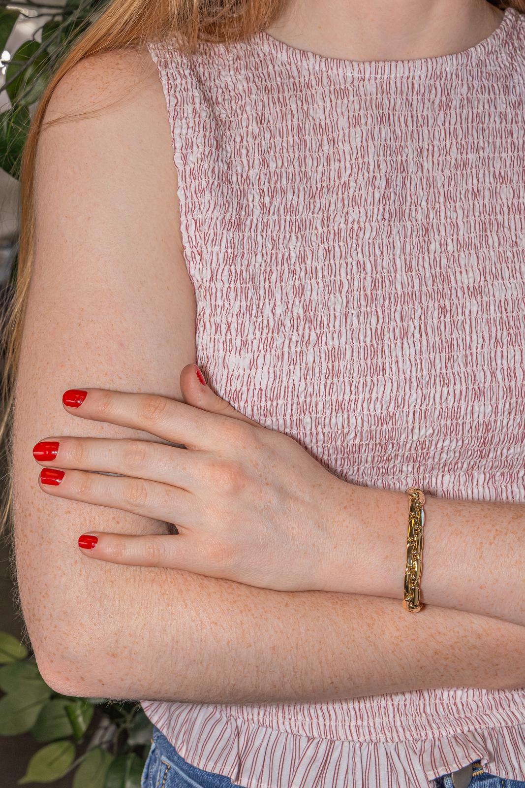 Bracelet Maille haricot Or jaune