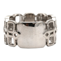 White Gold and Diamond Band Ring