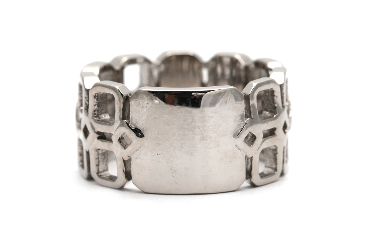 White Gold and Diamond Band Ring
