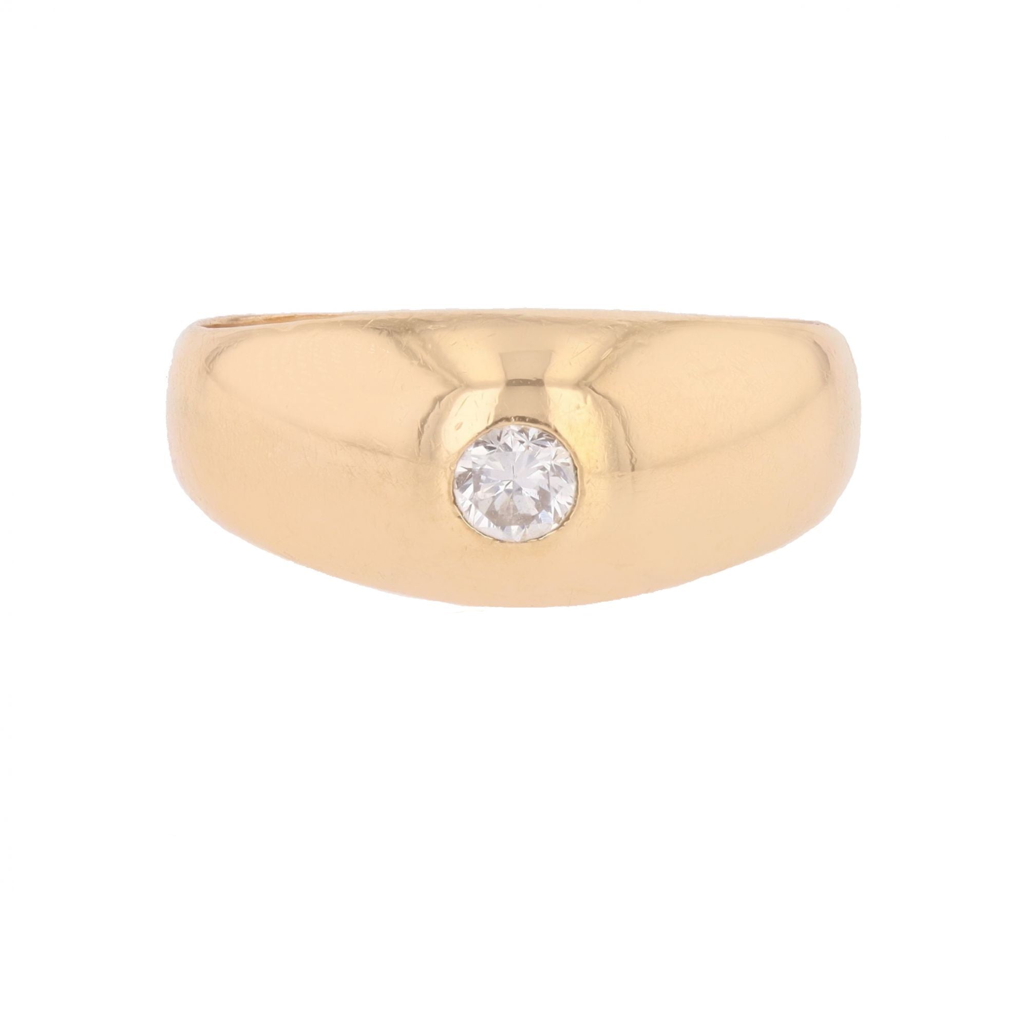 Yellow gold and diamond Bangle Ring