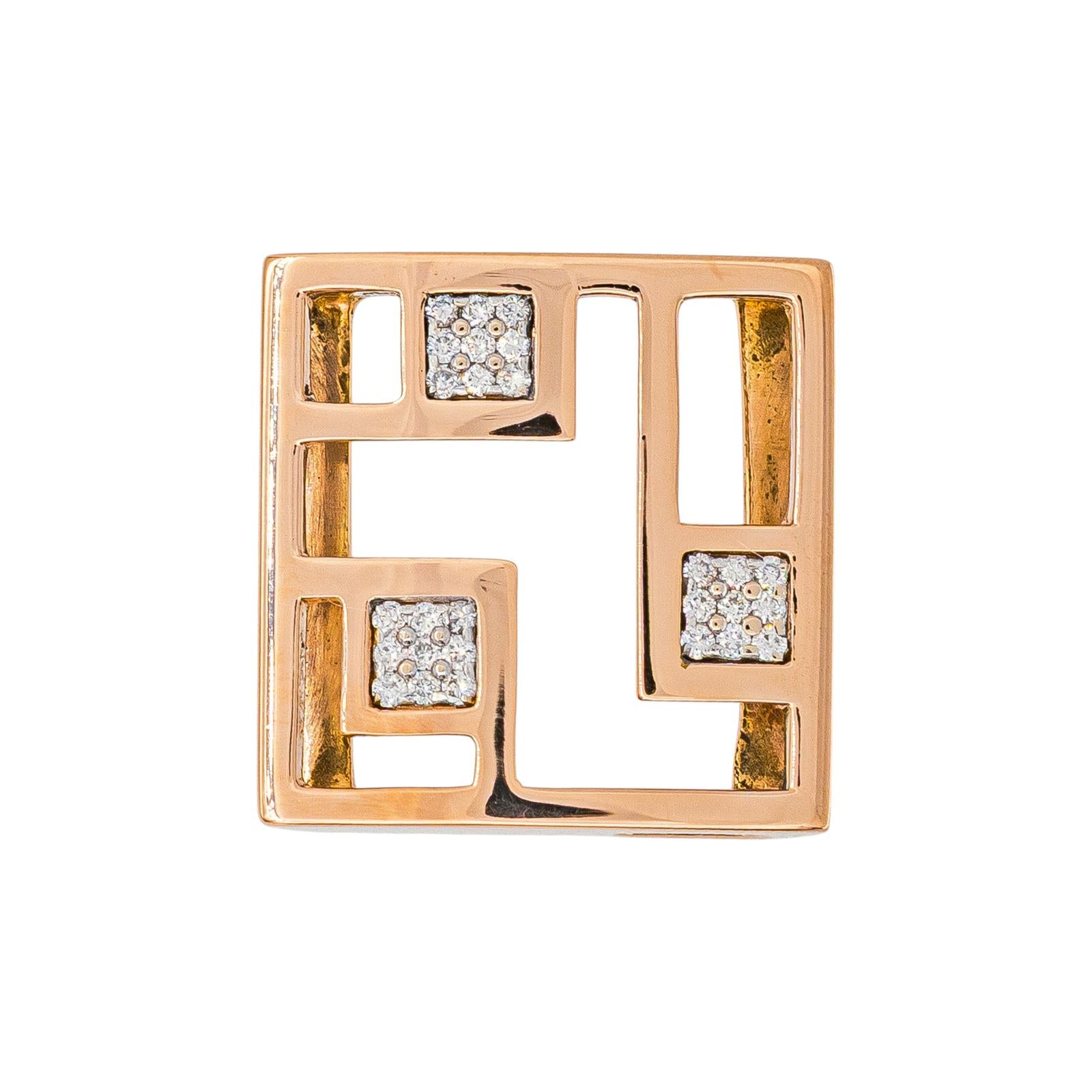 Garel Pendentif  Or rose Diamant
