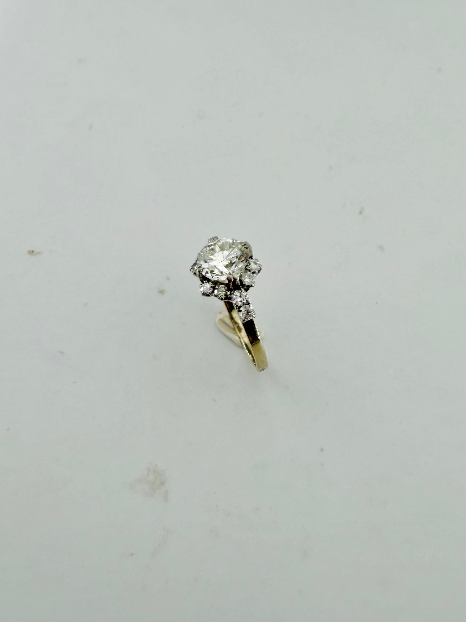 Solitaire Ring in Platinum, White Gold, and Diamonds