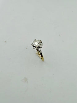 Solitaire Ring in Platinum, White Gold, and Diamonds