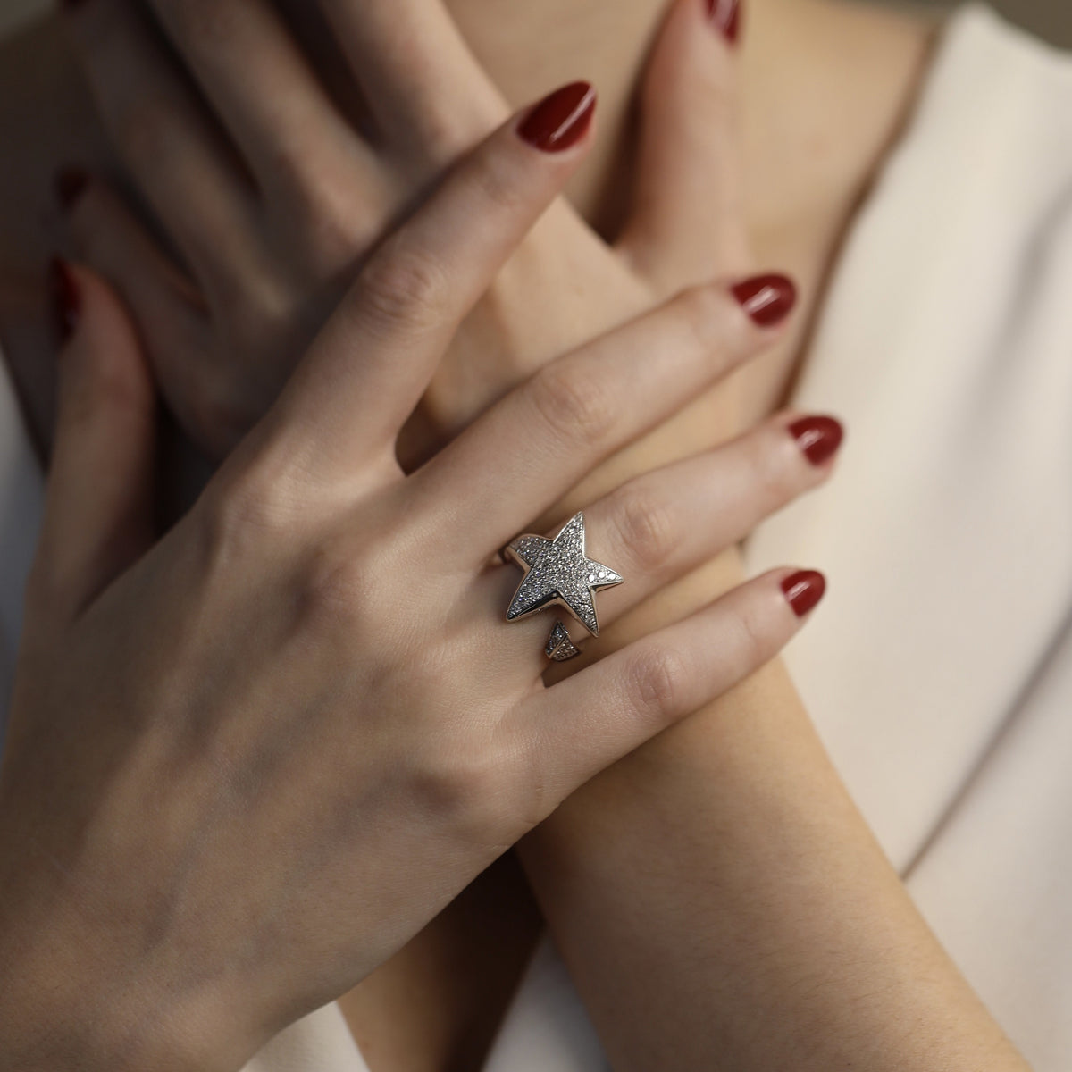White Gold Diamond Pave Ring