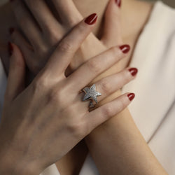 White Gold Diamond Pave Ring