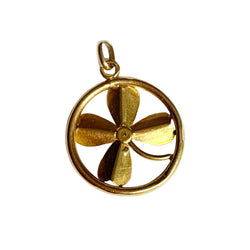 Yellow Gold and Pearl Pendant