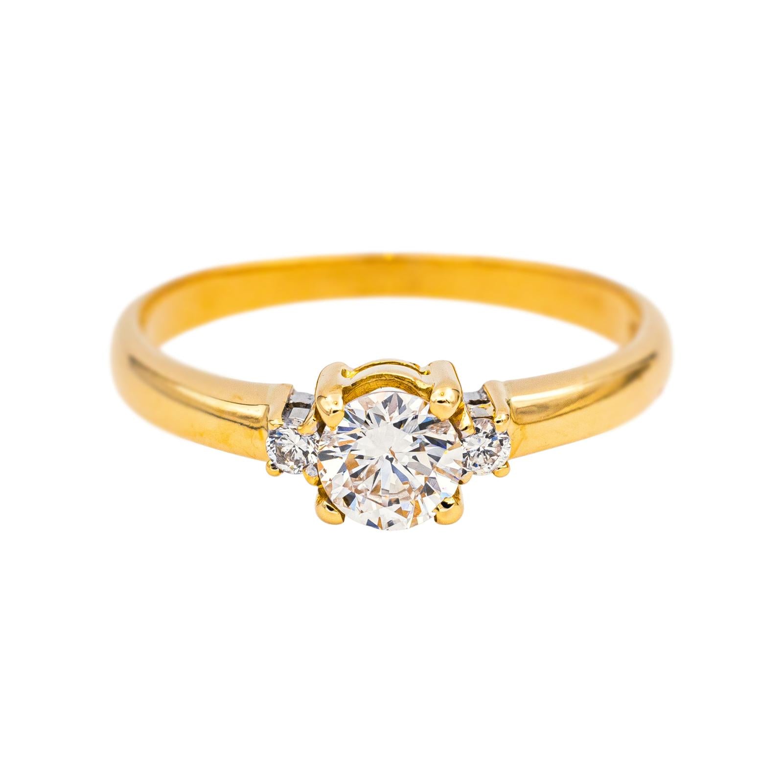 Ring Yellow gold solitaire diamond