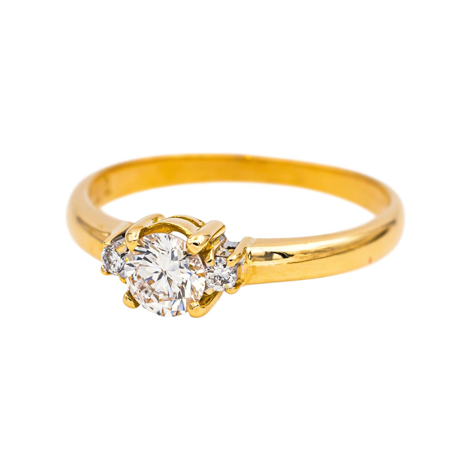 Ring Yellow gold solitaire diamond
