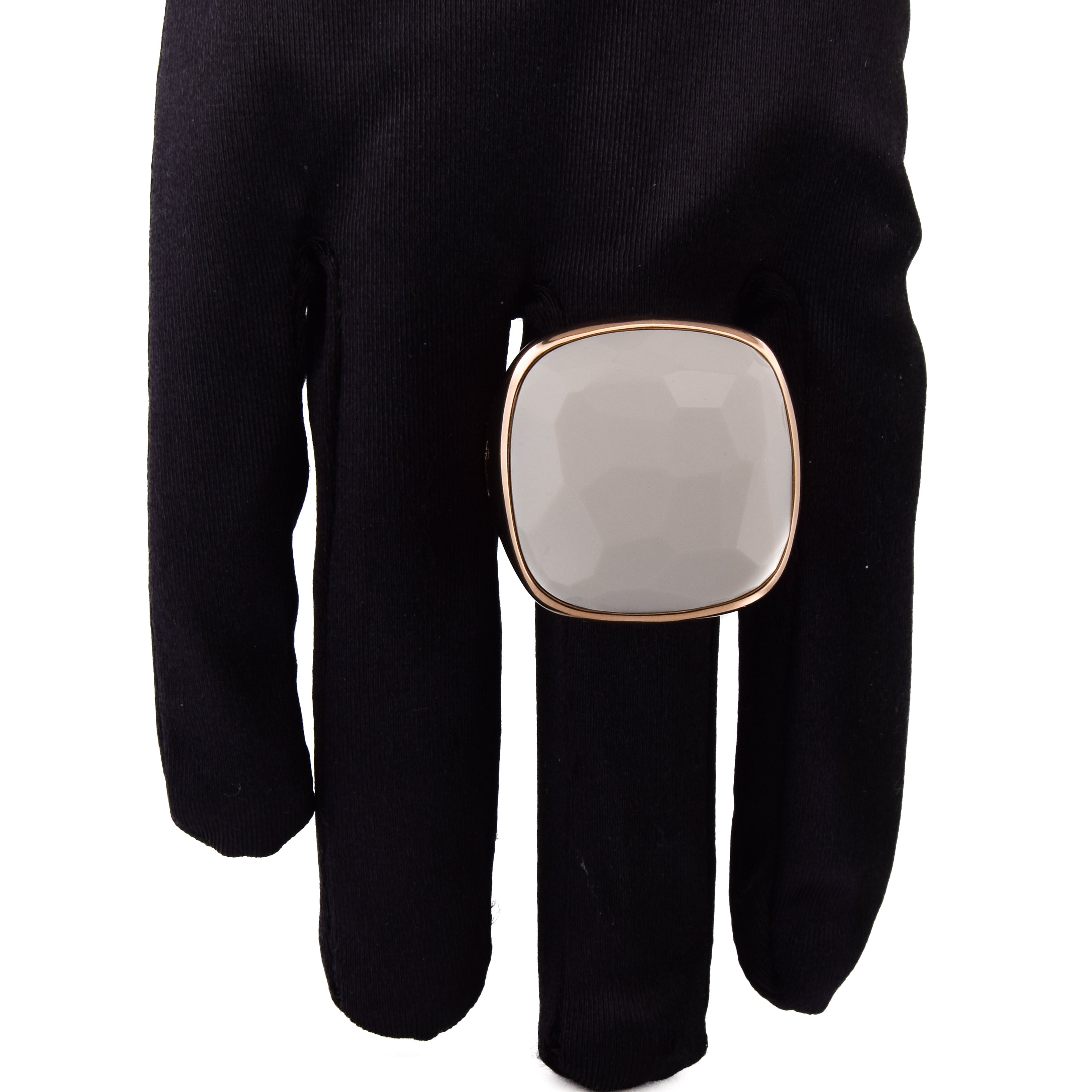 Ring POMELLATO "Victoria" dome in rose gold and cacholong