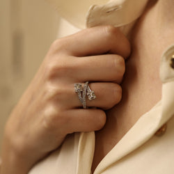 Toi & Moi Ring in White gold and Diamonds