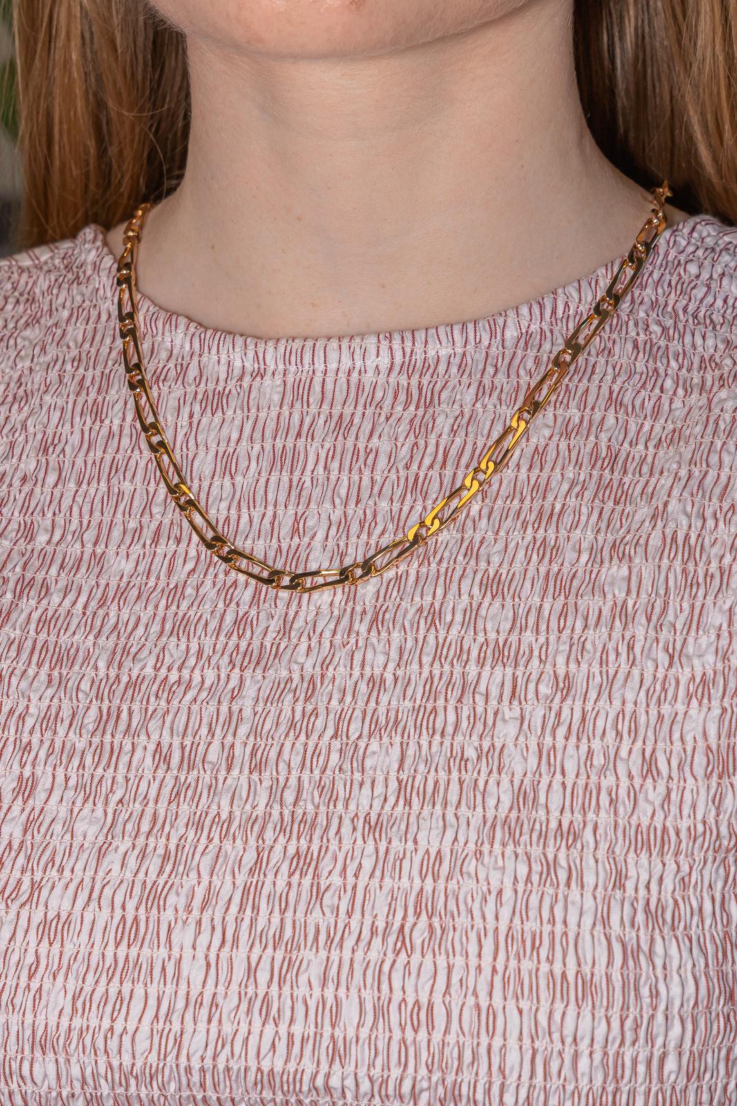 Collier Maille figaro  Or rose