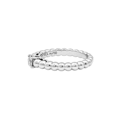 VAN CLEEF & ARPELS "Solitaire Perlée" Solitaire Ring in white gold and diamonds