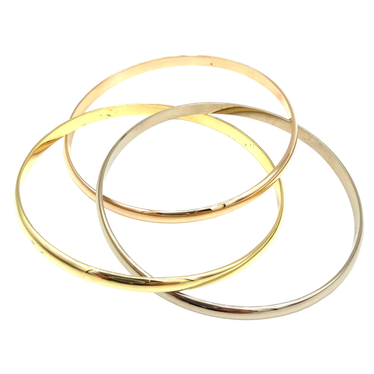 CARTIER "Trinity" MM Bracelet in white gold, yellow gold, and rose gold