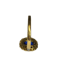 "Entourage" Ring in Yellow Gold, Sapphire, and Diamonds