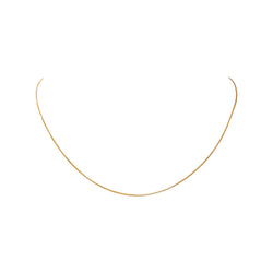Yellow Gold Box Chain Necklace