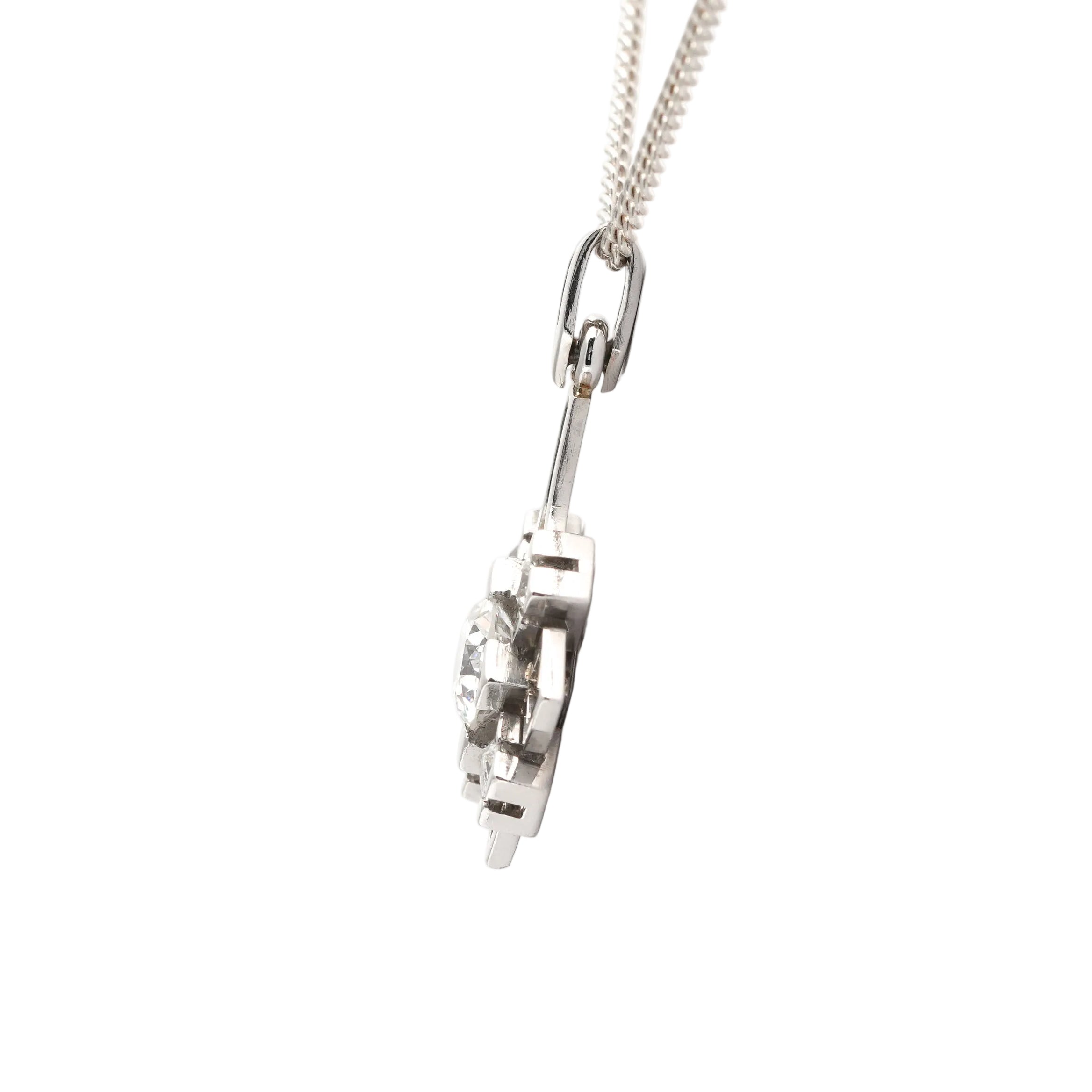 Platinum and Diamond Pendant