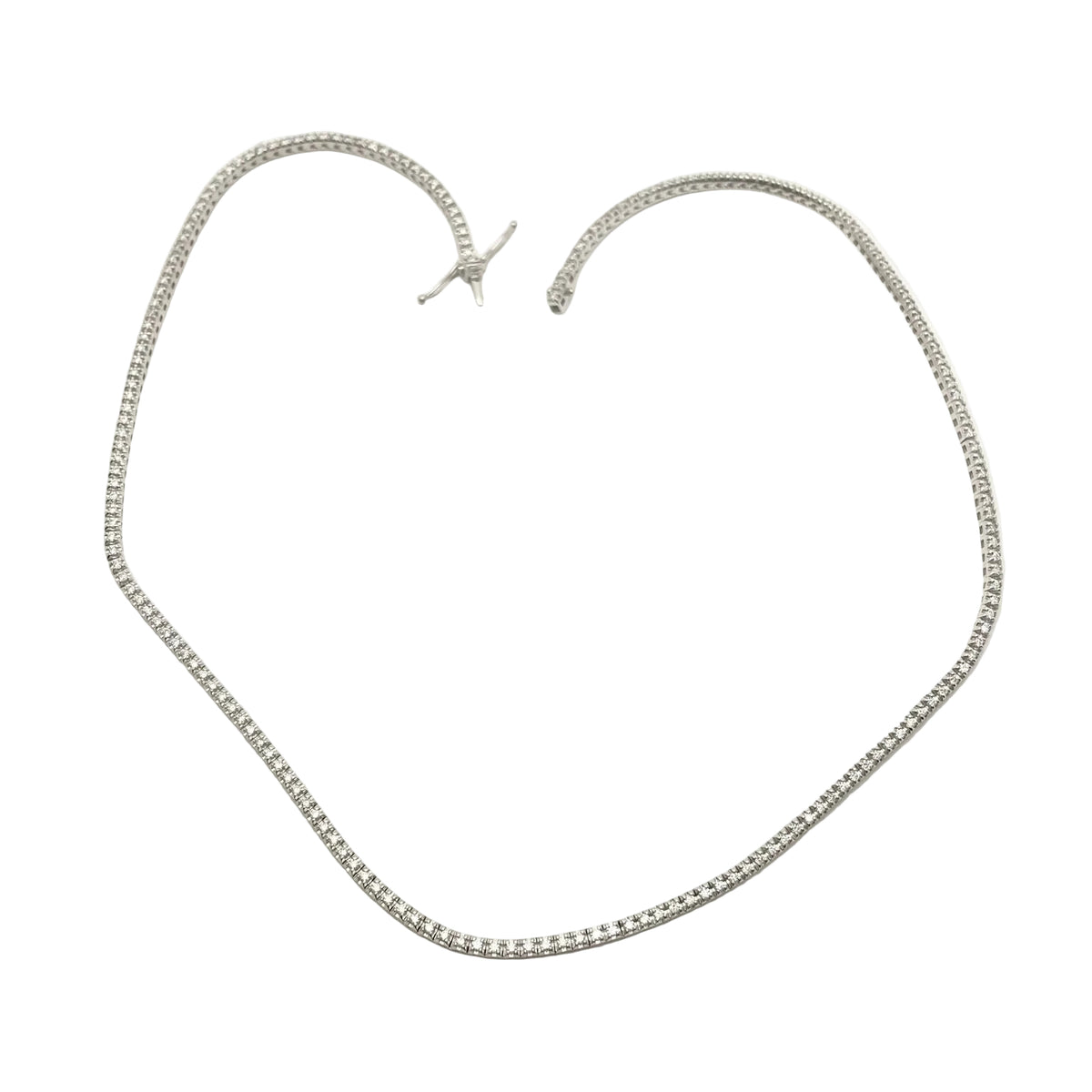 "Rivière" Necklace in White Gold and Diamonds