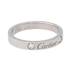 Cartier C de Cartier Wedding Band in Platinum with Diamonds
