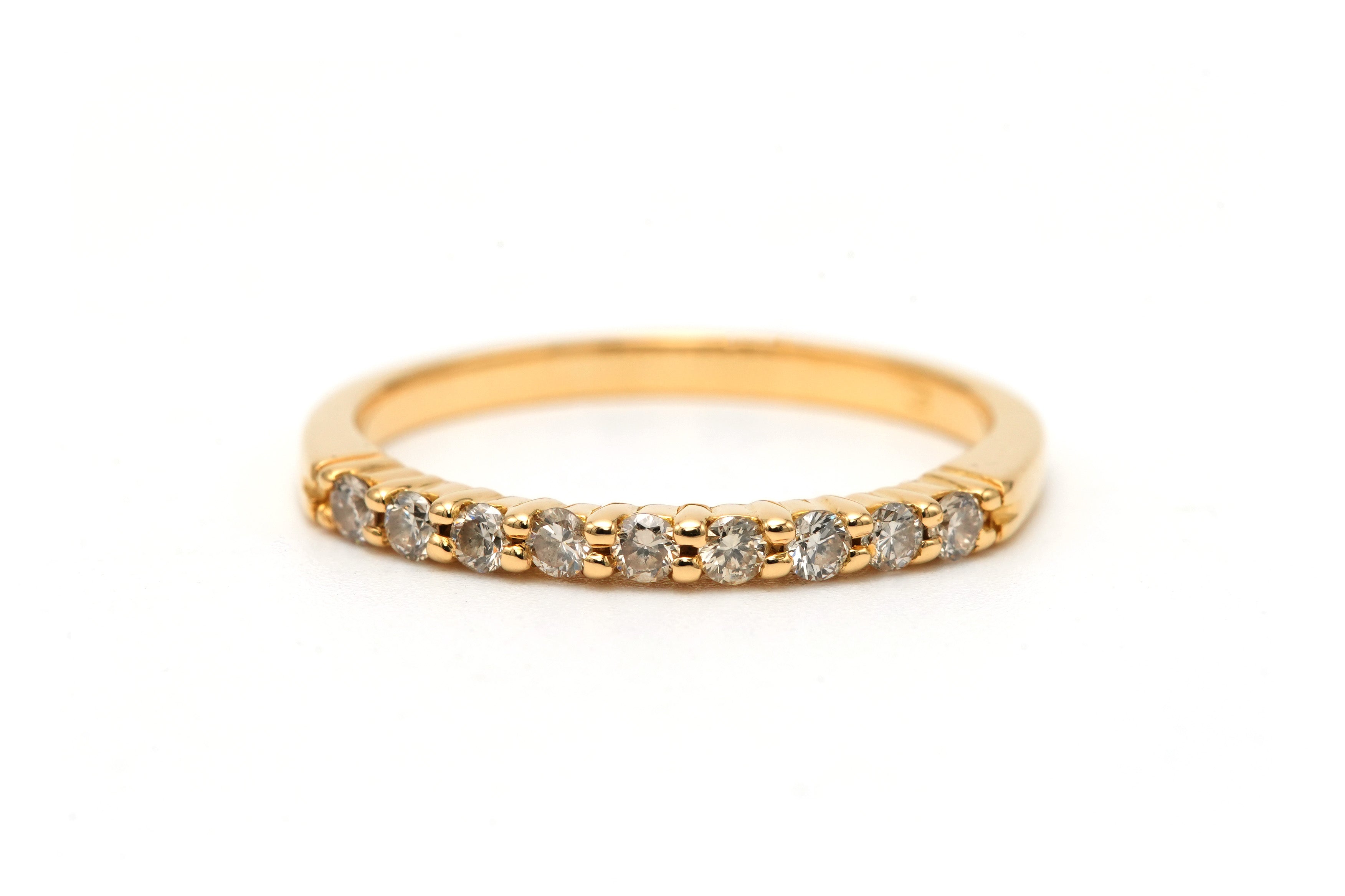 Bague Alliance en or jaune et diamants