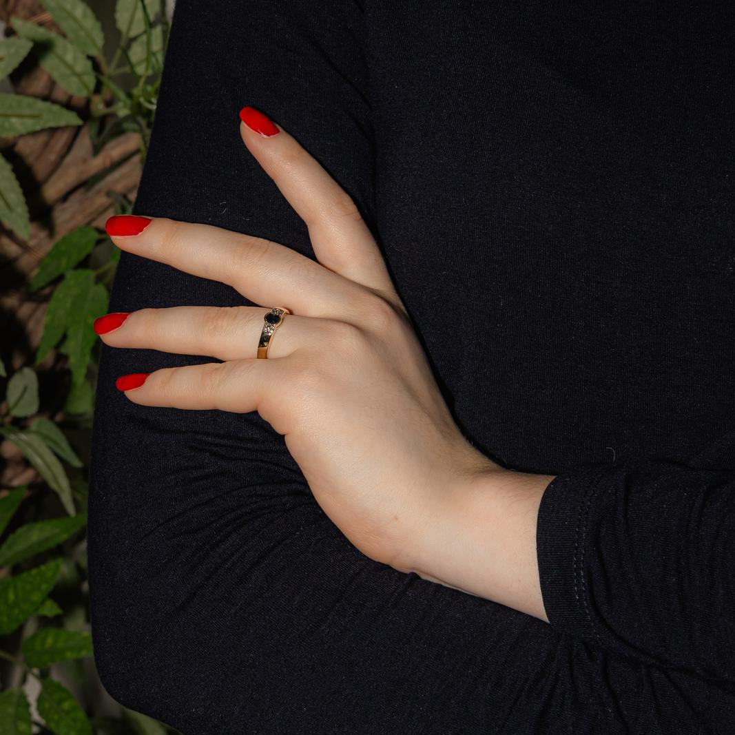 Bague  Or jaune Saphir 