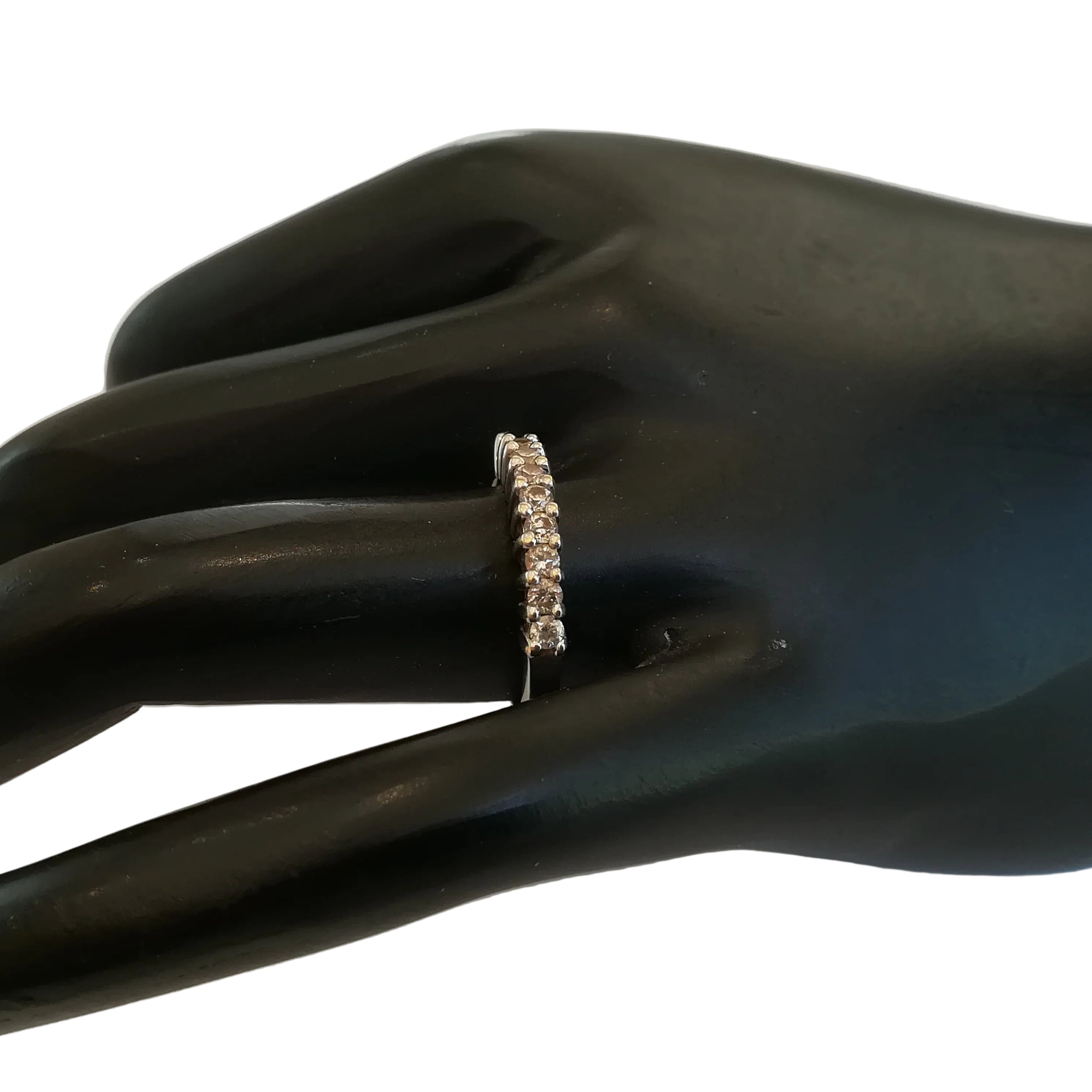 White Gold and Diamond Wedding Band