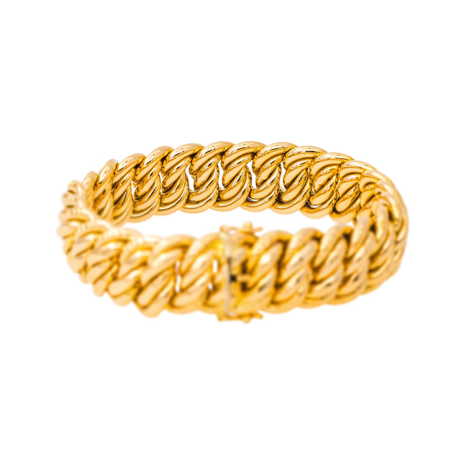 Yellow Gold American-Style Link Bracelet