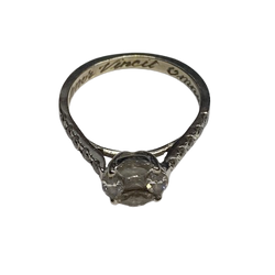 White Gold Solitaire Ring with Diamonds
