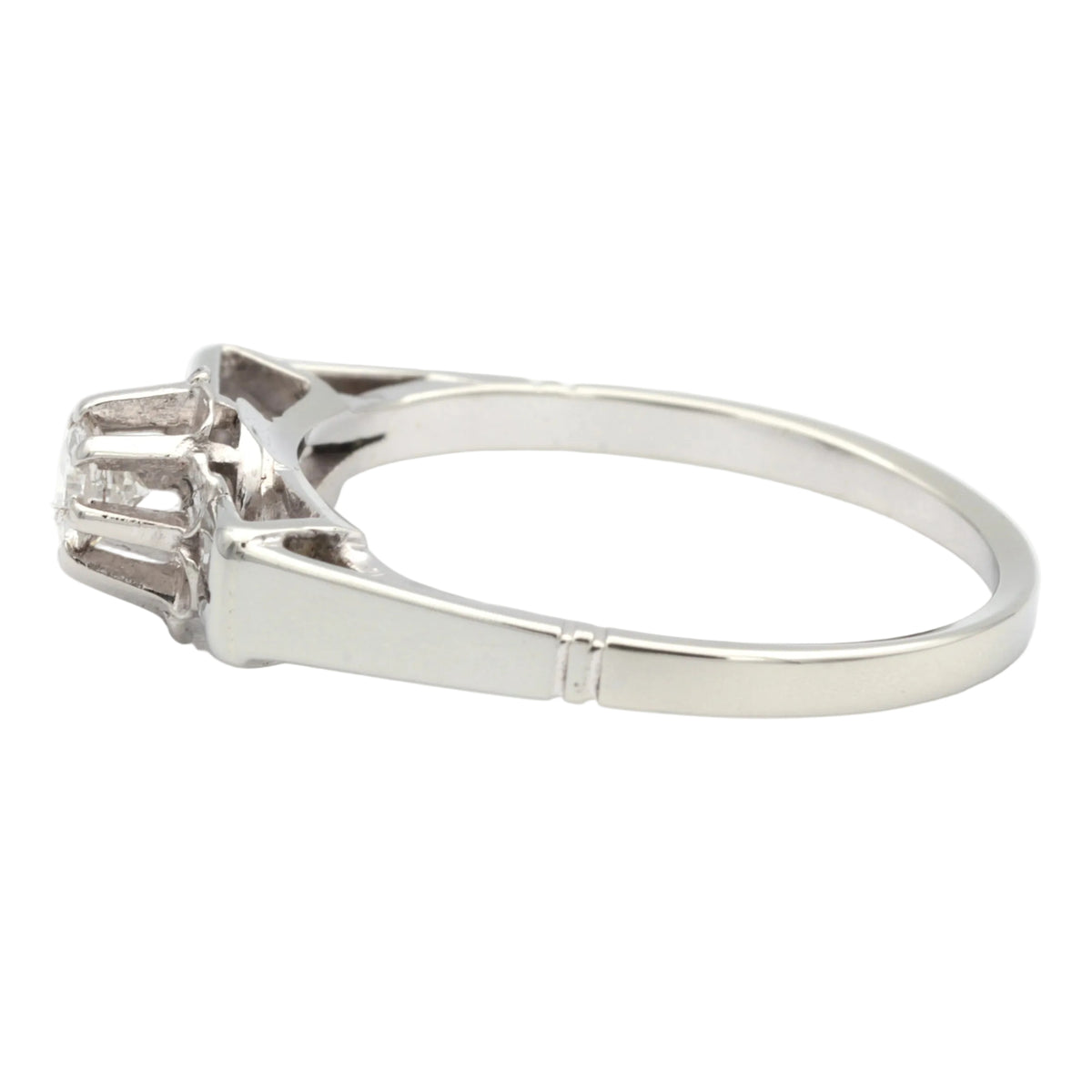 Bague Solitaire en or blanc et diamant