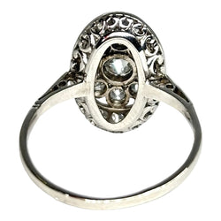 Vintage white gold ring with diamonds, 0.50 ct