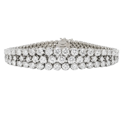 Flexible White Gold and Diamond Bracelet