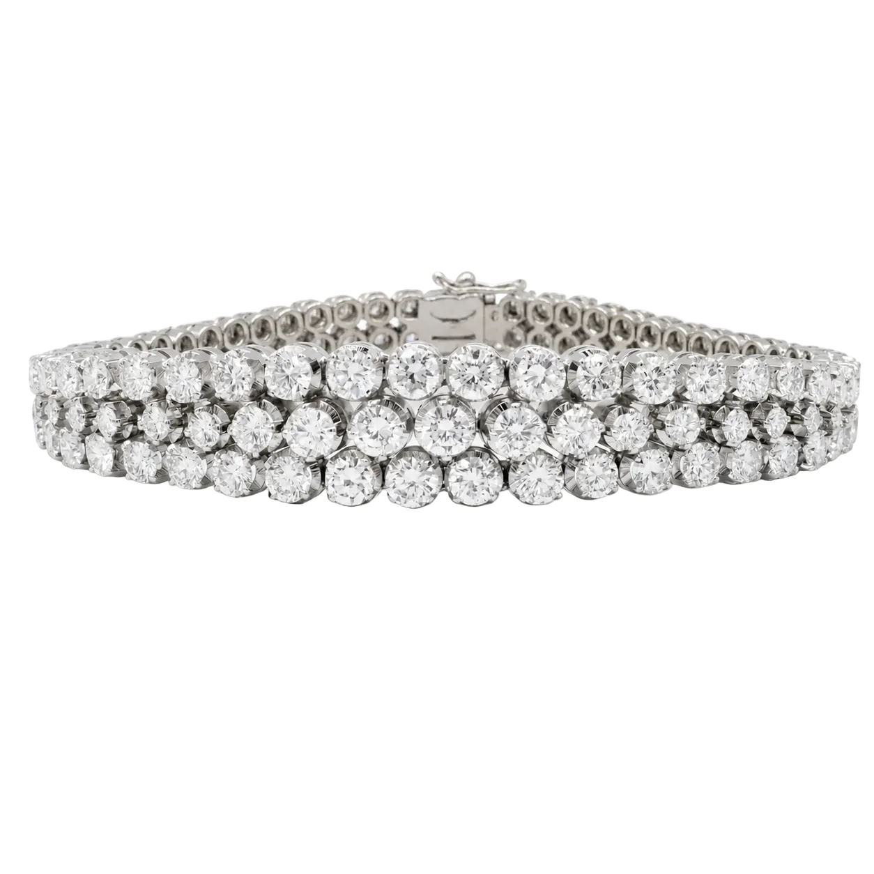 Flexible White Gold and Diamond Bracelet