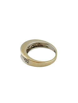 White Gold and Diamond Bangle Ring