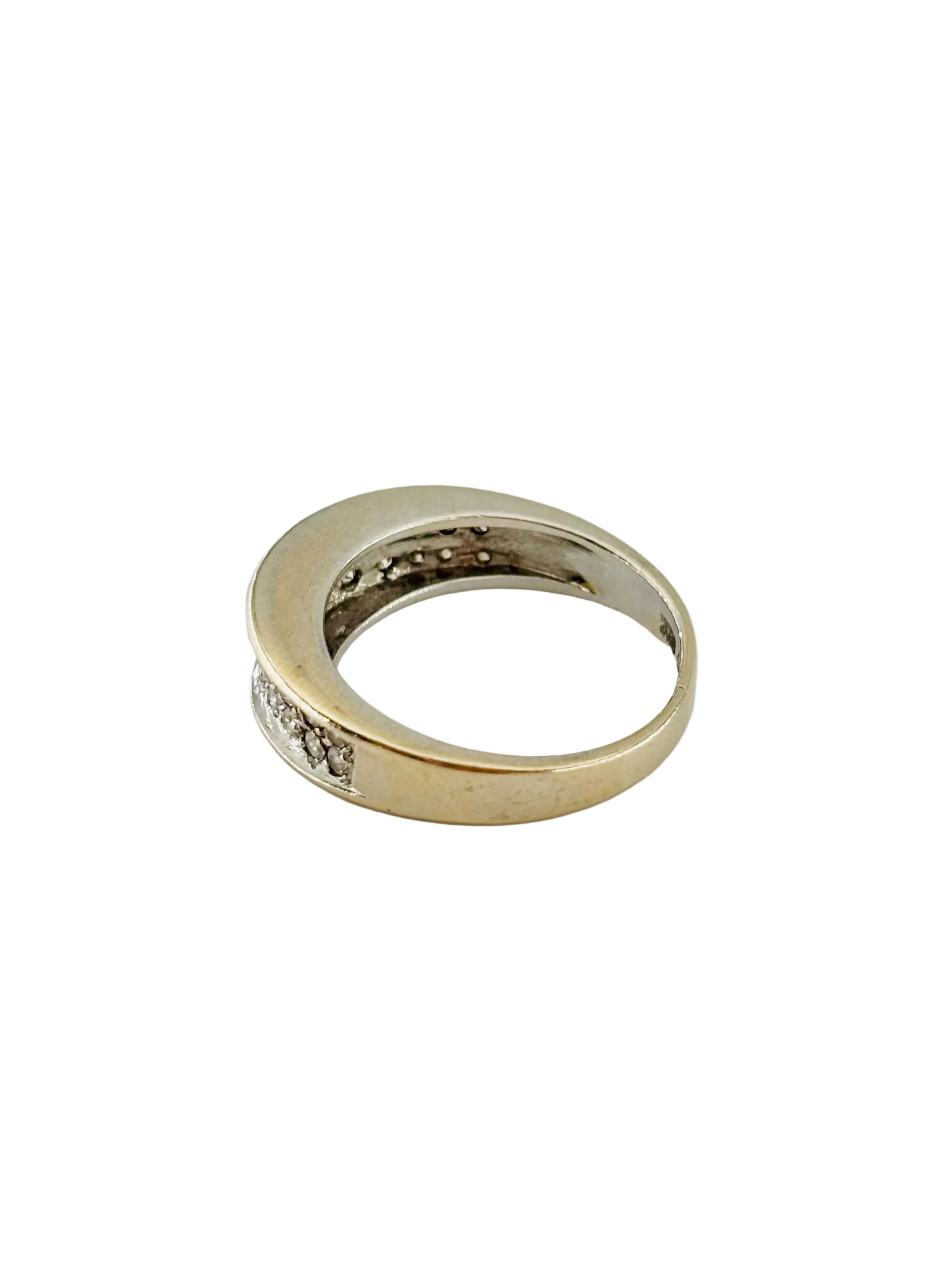 White Gold and Diamond Bangle Ring