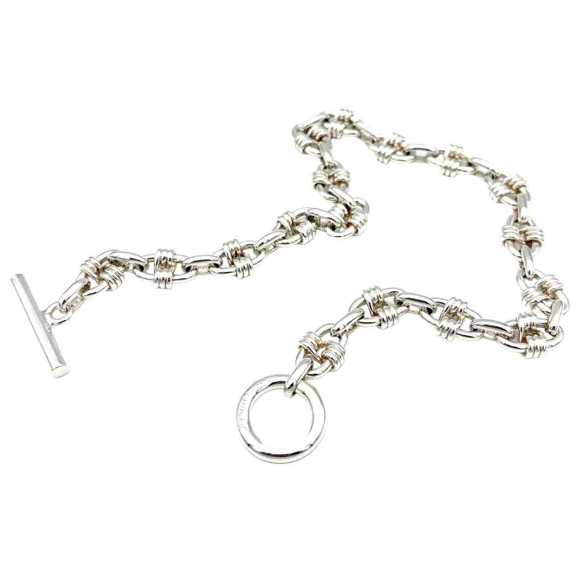 HERMÈS "Cybelle" Silver Link Necklace