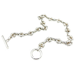 HERMÈS "Cybelle" Silver Link Necklace