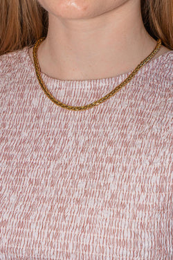 Collier Maille palmier Or jaune