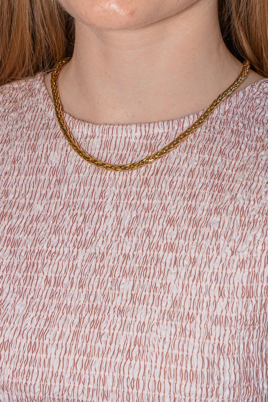 Collier Maille palmier Or jaune