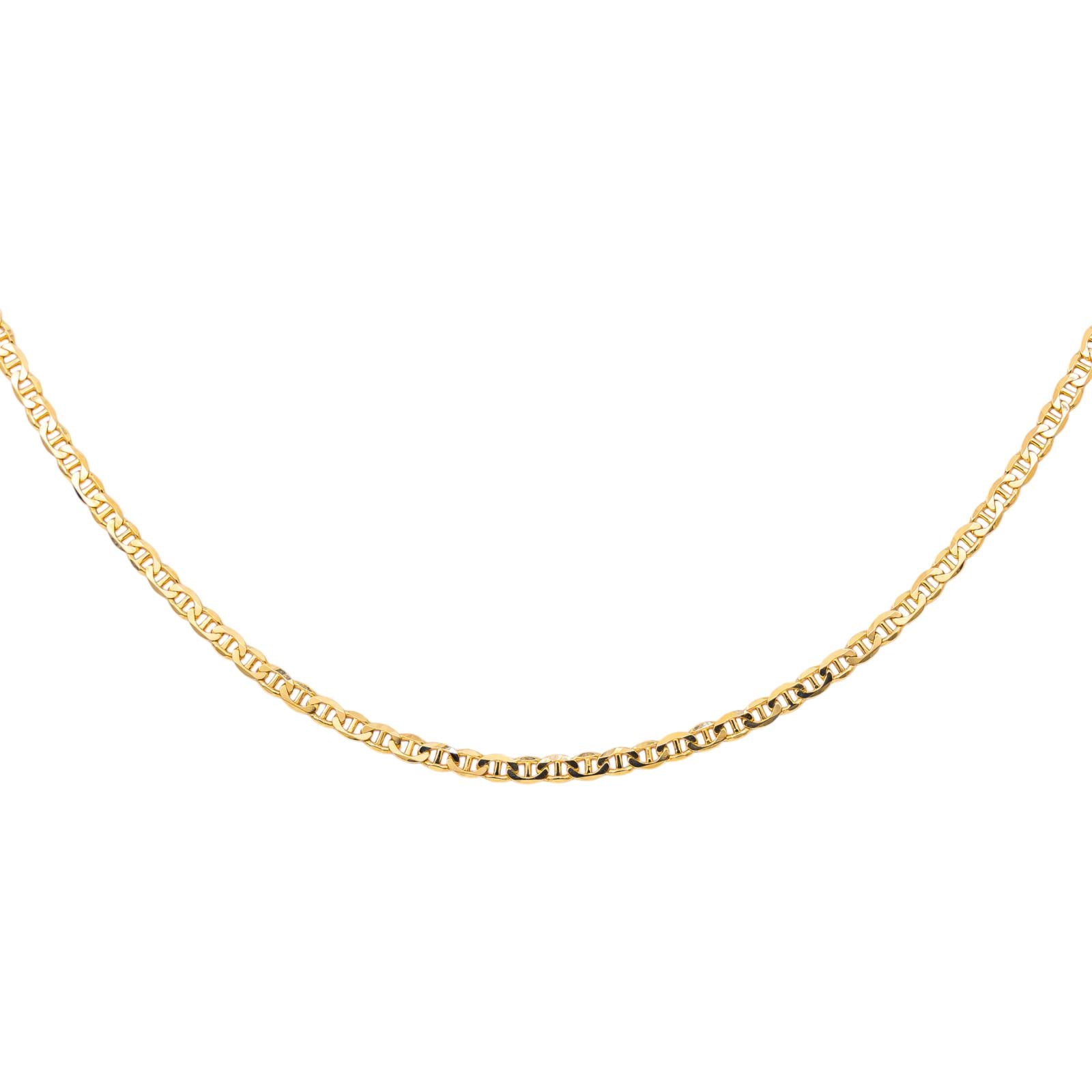 Collier  Maille marine  Or jaune