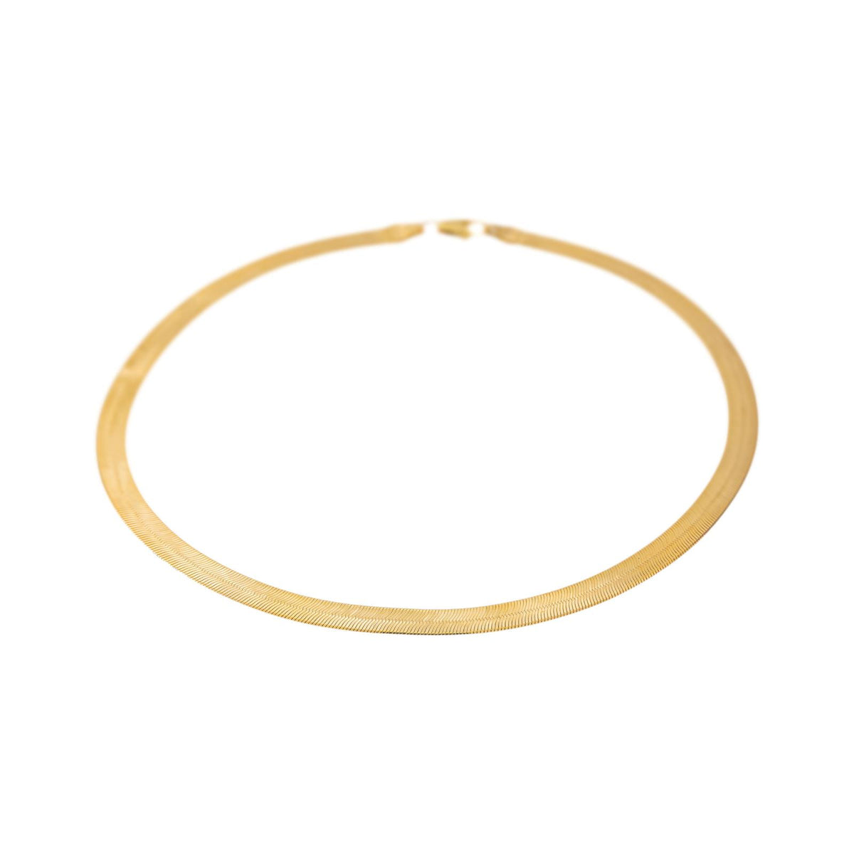Yellow Gold Mirror-Finish Link Necklace