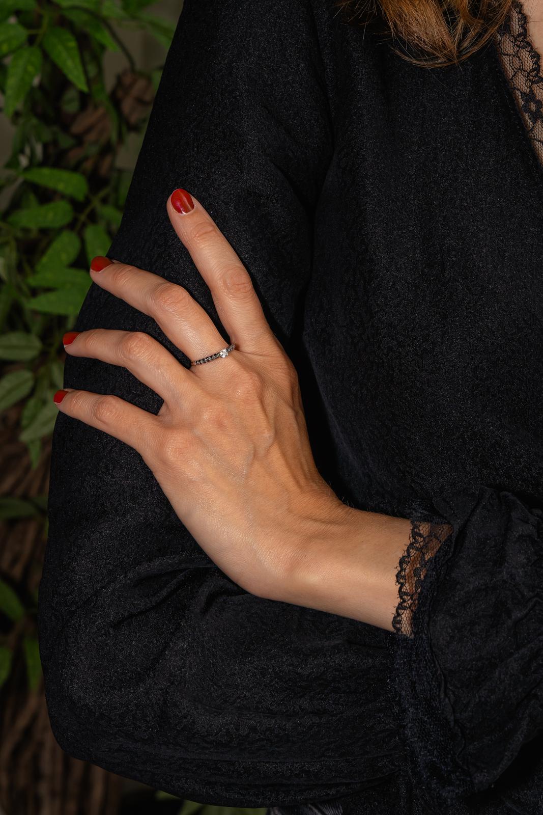 Bague  Solitaire  Or blanc Diamant