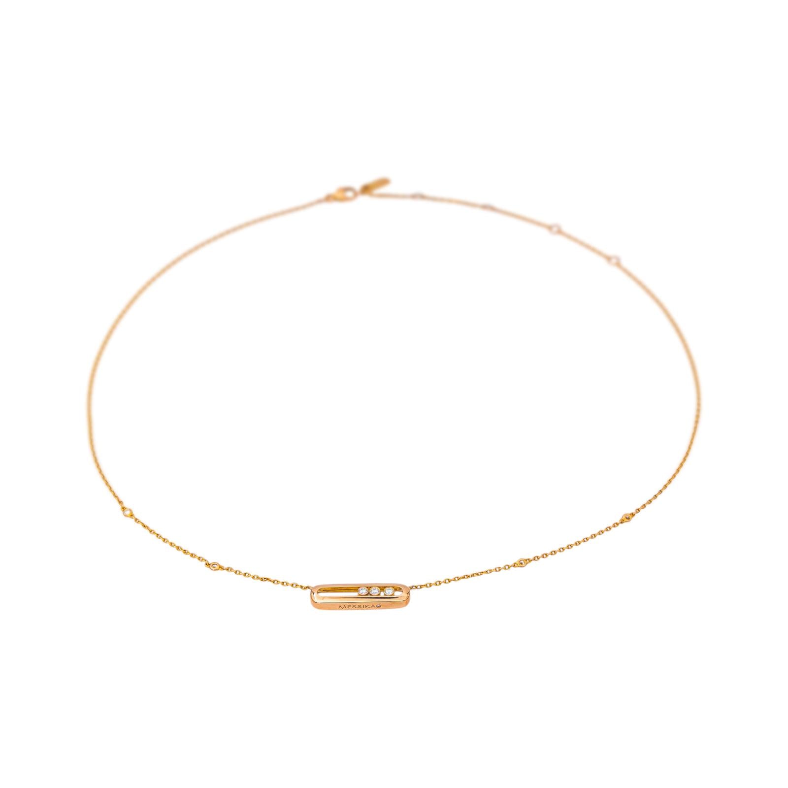 Messika Classic Move Necklace in Rose gold with Diamonds