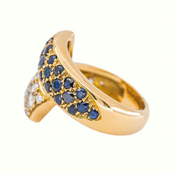 Yellow gold Sapphire Ring