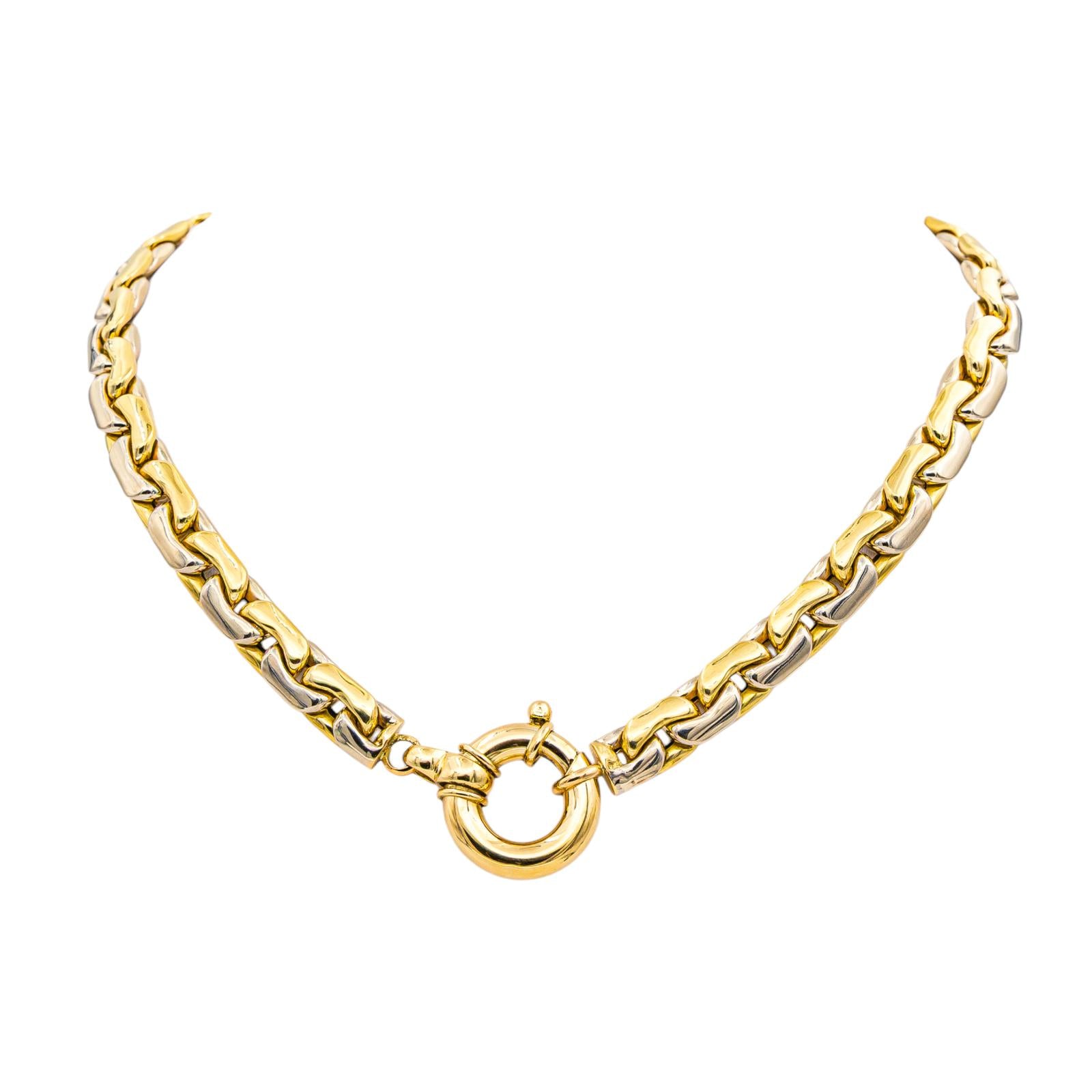 Necklace Bean stitch Yellow gold
